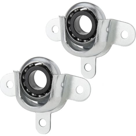 Support métallique avec roulements pour disque de volet roulant – Dimensions 62x42x11mm – Fixation murale – Acier inoxydable – Primematik (1/5)
