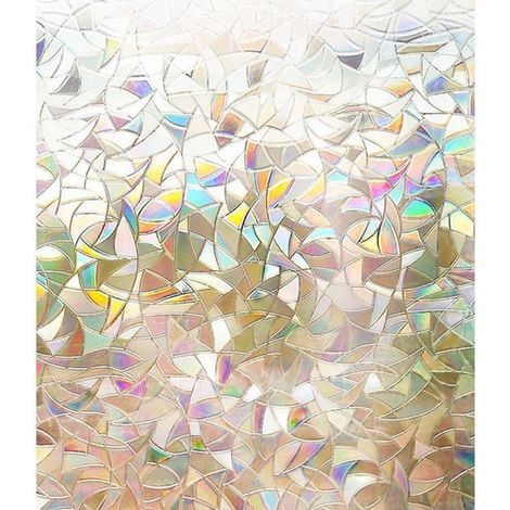 Pellicola per finestre con motivo a vetrata arcobaleno, 50x200 cm, per la privacy. (1/5)