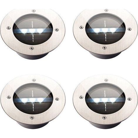 Solar-powered recessed outdoor spotlight, 4-position waterproof LED spotlight, outdoor lighting (1/5)