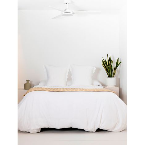 Ventilateur de plafond blanc avec lumière BARTH 34260 (1/6)