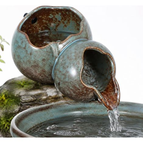 Bec De Fontaine: Sortie Céramique pour Bassin Et Cascade d'eau  Sortie de fontaine en céramique pour bassin, crée un écoulement d'eau fluide pour jardins et décorations aquatiques (1/5)