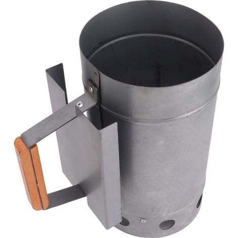 Allume-cheminée pour barbecue avec manche en bois, compact, pour la cuisine en plein air et le camping. (1/5)