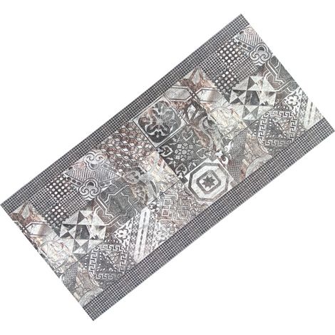 TAPPETO Runner da CUCINA Passatoia Antiscivolo MAIOLICA GRIGIO made in Italy Cm. 50x220 (1/5)