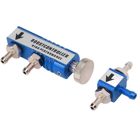 Kit de contrôleur de suralimentation turbo manuel en alliage d'aluminium, réglable de 1 à 30 PSI, compatible avec tous les systèmes, bleu (1/5)