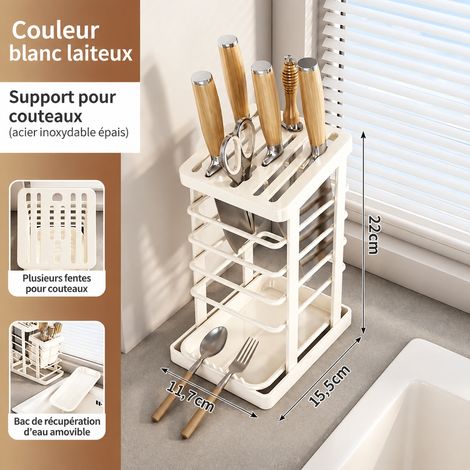 Porte-couteaux de cuisine blanc crème modèle porte-couteaux sans spécification particulière égouttoir 1 kg – Livraison gratuite