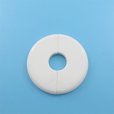 Weißer dekorativer Kunststoffring zur Kabelführung für Fernseher, 22 mm dekorativer Klebering. (1/5)