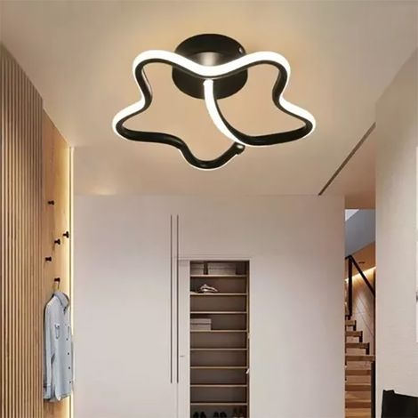 Plafonnier LED, plafonnier moderne, applique murale, lumières décoratives, lumière chaude 3000K (noir) (1/5)