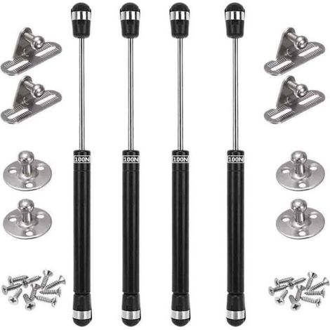 Vérins à gaz 100N - 4PCS - Amortisseurs pour meubles - Installation facile (1/3)