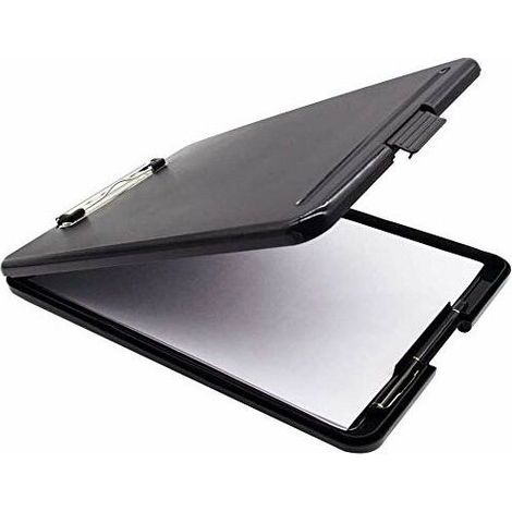royaluxe -A4 Porte Bloc-notes Clip Branchettes à Pince Métallique Exaboard avec Rangement Pliable Porte-papier Porte Stylo Polypropylène Idéal pour L'école Maison et Bureau Utilisation A4 35×24cm (1/5)