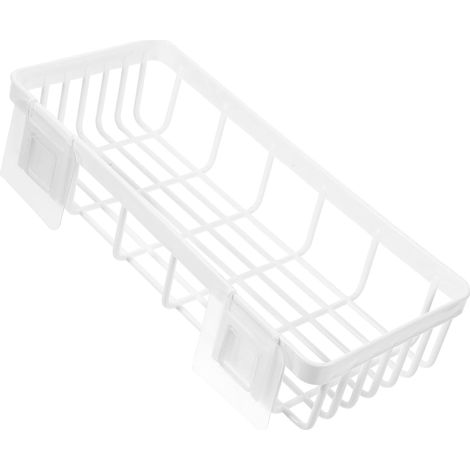 Étagère de rangement murale pour salle bain, couleur claire, sans perçage, multifonctionnelle (1/5)