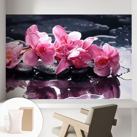 Tapete Vliestapete mit Kleber- abwaschbar - Raumgestaltung Schlafzimmer Wohnzimmer Tapete Blumige Eleganz 104x70 cm (1/5)