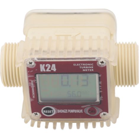 Digitaler Turbinen-Durchflussmesser 20 BAR, hochpräzise LCD-Anzeige, G1-Außengewinde, digitaler Kraftstoff-Durchflussmesser mit 4 Messeinheiten (1/5)