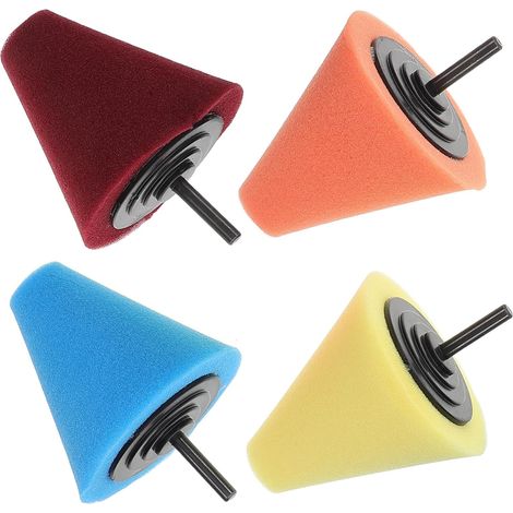 Éponge De Polissage Conique pour Jantes Voiture Tampon De Polissage pour Cire De Moyeu Accessoire De Nettoyage pour Lustrage Et Entretien 12.00 X 7.30 X 7.30 cm (1/5)