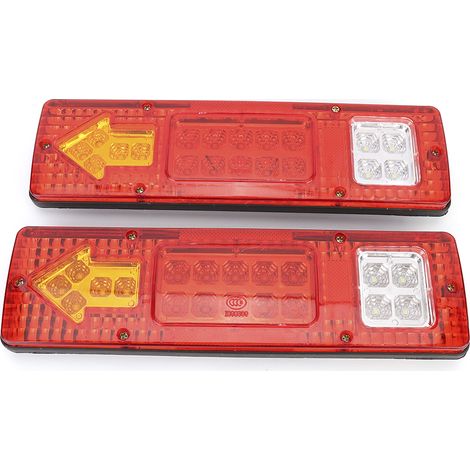 2pcs 19LEDs Feux de camion haute luminosité étanches Clignotants arrière Feu stop direction (1/5)