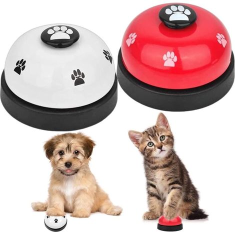 Sonnettes de Dressage pour Chiens et Chats Lot de 2 Clochettes en Laiton. Apprentissage Efficace de la Propreté avec Sonnerie Claire et Base Antidérapante (1/5)