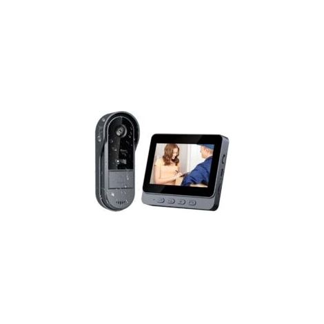 Sonnette Sans Fil Exterieur Etanche 1080P Sonnette Sans Fil Avec Camera avec écran IPS de 4.3 Visiophone Sans Fil IP65 étanche Caméra HD 170° Interphone Vision Nocturne Infrarouge Audio Bidirec