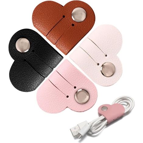 4 Pieces Reusable Cable Ties Cable Manager, Cable Tie