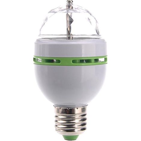 1 ampoule E27 3W AC85-265V à 3 LED multicolores rotatives