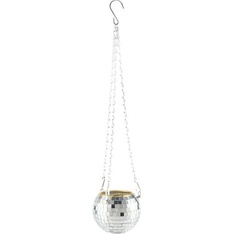 Miroir Décoratif Réflecteur Boule Disco pour Jardin Extérieur Pots de Fleurs Suspendus (1/4)