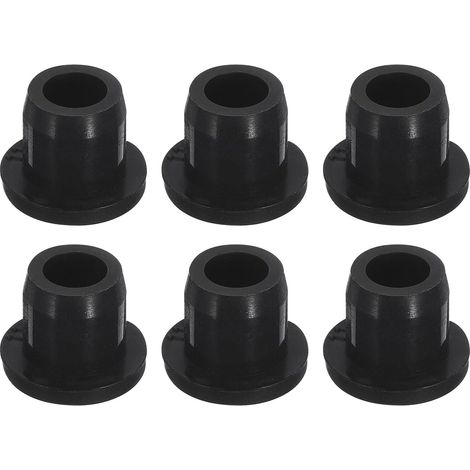 6 Pièces Bouchon de Trou Noir, H11 Cache Trou Bouchon en Caoutchouc Étanche pour 11mm / 0.43" de Trou (1/5)
