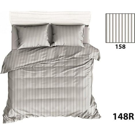 Funda de almohada 40x40 R148 rayas grises y blancas