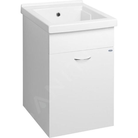 Meuble d'évier pour produits de nettoyage 43x70x49,6cm, blanc (1/5)