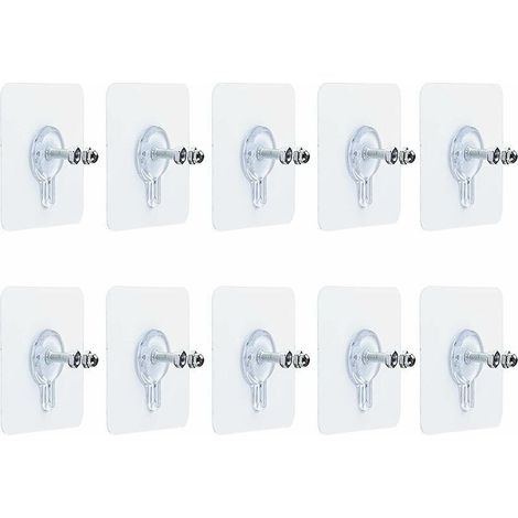 10 pièces 6 x 6 cm vis murales adhésives clous de suspension auto-adhésifs pour suspendre des vis adhésives crochets de montage mural pour cuisine sa
