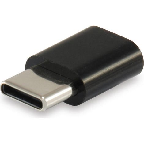 Equip 133472 cambiador de género para cable USB C Micro USB B Negro (1/4)