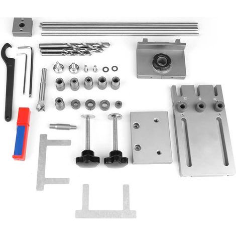 Drilling jig, 3-in-1 nitrided tool steel drill bits, high-precision self-centering wood plate for woodworking (1/5)