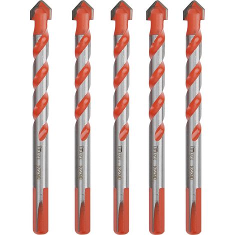 Forets en carbure de tungstène 12mm pour perceuse, 5 pièces à pointe triangulaire multifonction (1/5)
