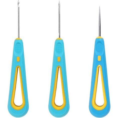 Lot de 3 emporte-pièces en silicone - Aiguilles à poinçonner - Mèche - Cône de trou rond - Perceuse à main - Pour la fabrication de bougies (1/5)