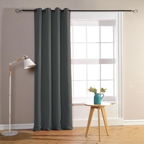 Blackout curtain for bedroom and living room, anthracite grey, 150x250 cm