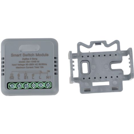 Ortviai Relais intelligent Zigbee pour maison connectée Tuya – Commutateur 2 voies, commande à distance, minuterie et commande vocale, 90–250 V CA (1/5)