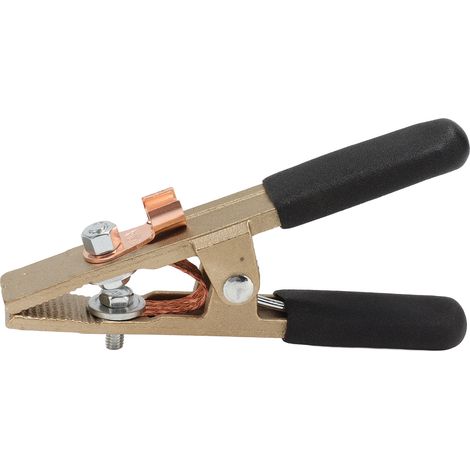 Pince de mise à la terre de type A 300 A pour le serrage et la fixation sécurisés des outils, boîtier noir pour machines à souder. (1/5)