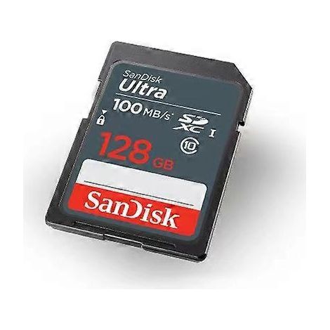 Carte mémoire SanDisk Ultra SDXC UHS-I 128 Go - Carte flash classe 10 100 Mo/s pour appareils photo numériques ( )
