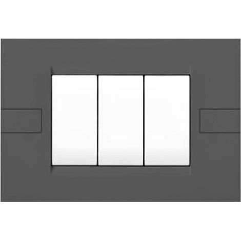 PLACCA SERIE 'INTEGRA' 3 posti - grigio scuro
