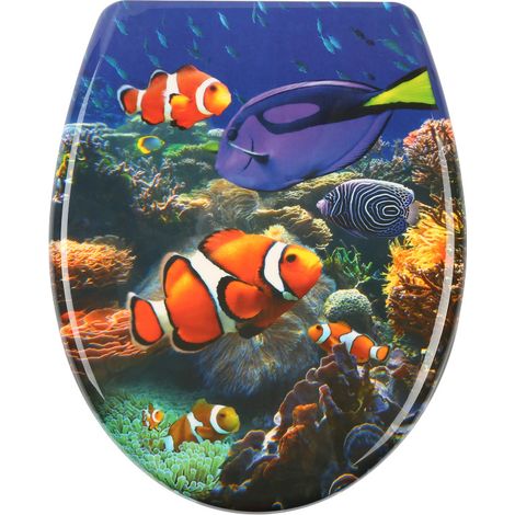 SWANEW Sedile per WC con dispositivo anticaduta Coperchio per bagno Sedile per WC (1/5)