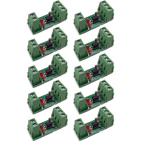 PC817 3V-5V 1-Kanal-Optokoppler-Isolationsmodul, elektrischer Isolator, Schienenmontage, SPS-Motorsteuerplatine, 10 Stück (1/5)