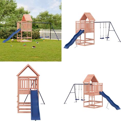 Aire de jeux d'extérieur bois massif de douglas - Jeux D'extérieurs - Aires De Jeux - Jeux Pour Enfants - Toboggan - Balançoires - Home & Living (1/5)