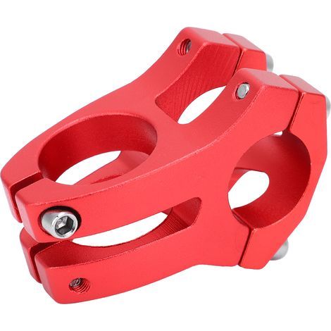 Potence vélo surélevée LUNJE 25.4mm, tige de direction courte en alliage aluminium léger, couleur rouge (1/5)