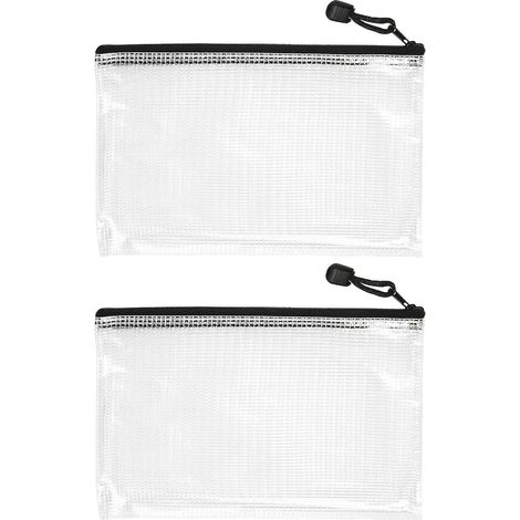 Lot de 18 pochettes A5 en filet avec fermeture éclair, pochettes de classement, pochettes de rangement pour jeux de société, idéales pour les fournitures scolaires et de bureau. (1/5)