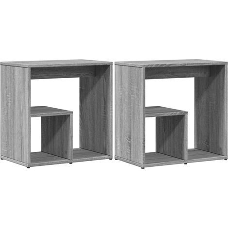 Maison Exclusive - Beistelltische 2 Stk. Grau Sonoma 50x30x50 cm