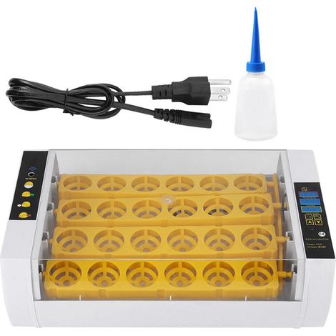 Brutapparat für 24 Eier – US-Stecker 110 V – Digitale Temperaturregelung – Für Hühner/Küken/Enten