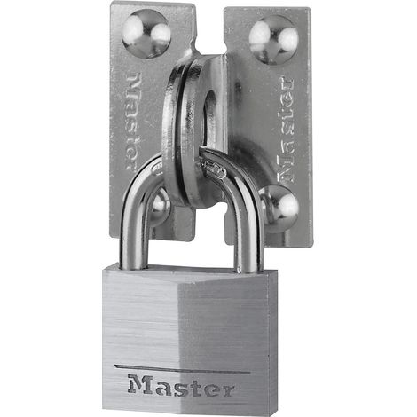 2 Winkelösen aus Stahl + Schloss Vorhängeschloss Alu 40mm (1/5)