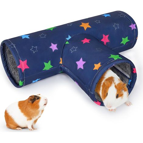 Tunnel pliable en tissu pour petits animaux – Tunnel pour cochons d'Inde, lapins et hamsters (1/5)