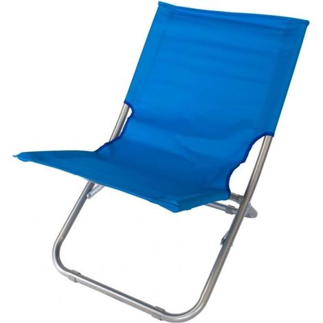 TrAdE Shop Traesio - Spiaggina In Tessuto Oxford Blu Pieghevole Sedia Per Mare Campeggio Portatile 281050 - (1/2)