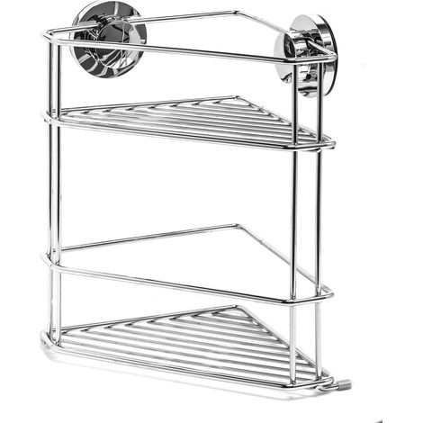 Étagère angulaire de douche 2 niveaux pour hôtel chrome en acier chromé mod. New chrome 2.0 (1/2)