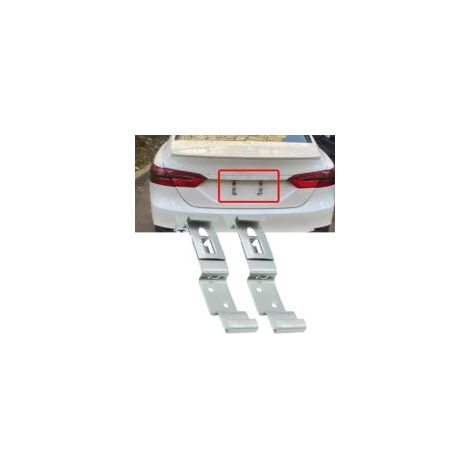 Pack de 2 supports de plaque d'immatriculation en acier inoxydable – Installation rapide – Compatible avec tous types de véhicules (1/5)