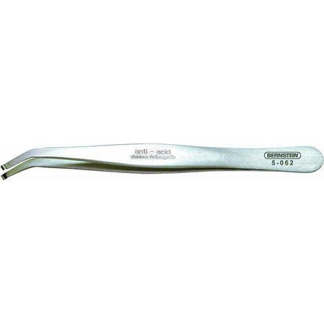 BERNSTEIN 5-062 PINCETTE SMD À BEC COURBÉ AVEC CAVITÉ DE PRÉHENSION 115 MM