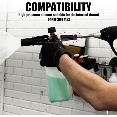 Adattatore Bardusch per filettatura femmina M22 Karcher, adattatore a baionetta B realizzato in plastica e ottone di alta qualità, accessorio per idropulitrici Karcher (1/4)